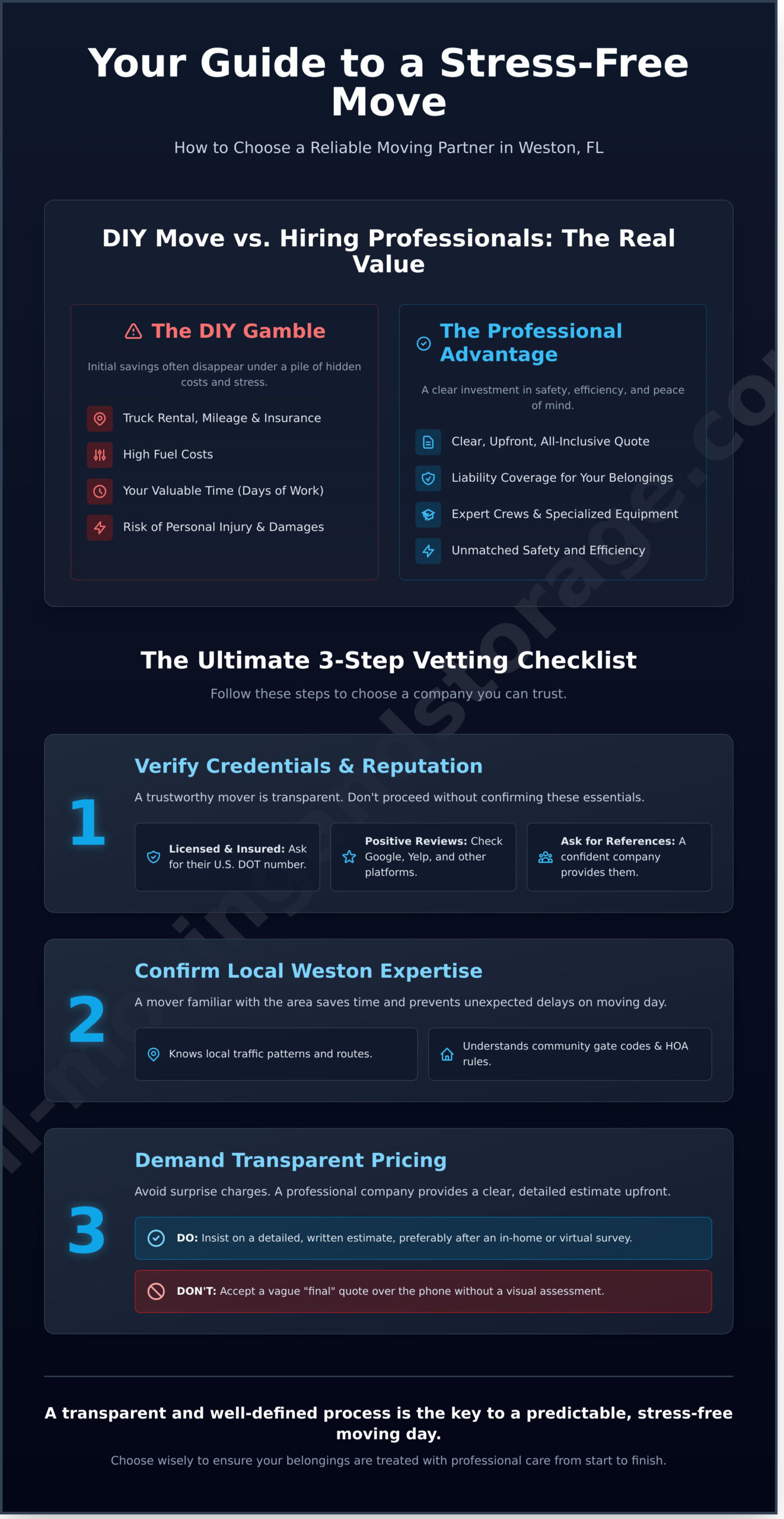Top Moving Companies Weston FL: A Guide to Choosing the Best - Infographic