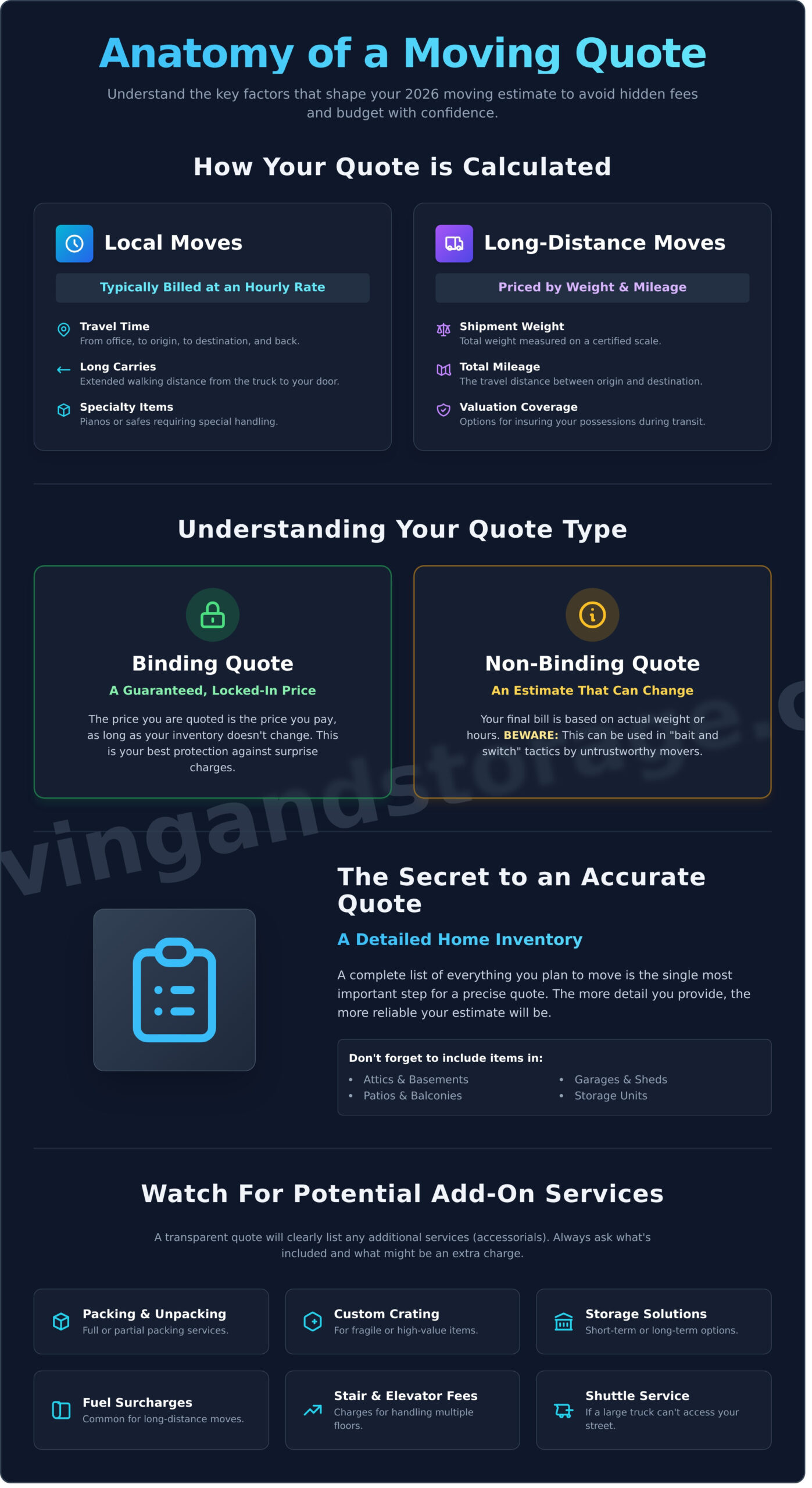 Free Moving Quote: How to Get an Accurate Estimate in 2026 - Infographic