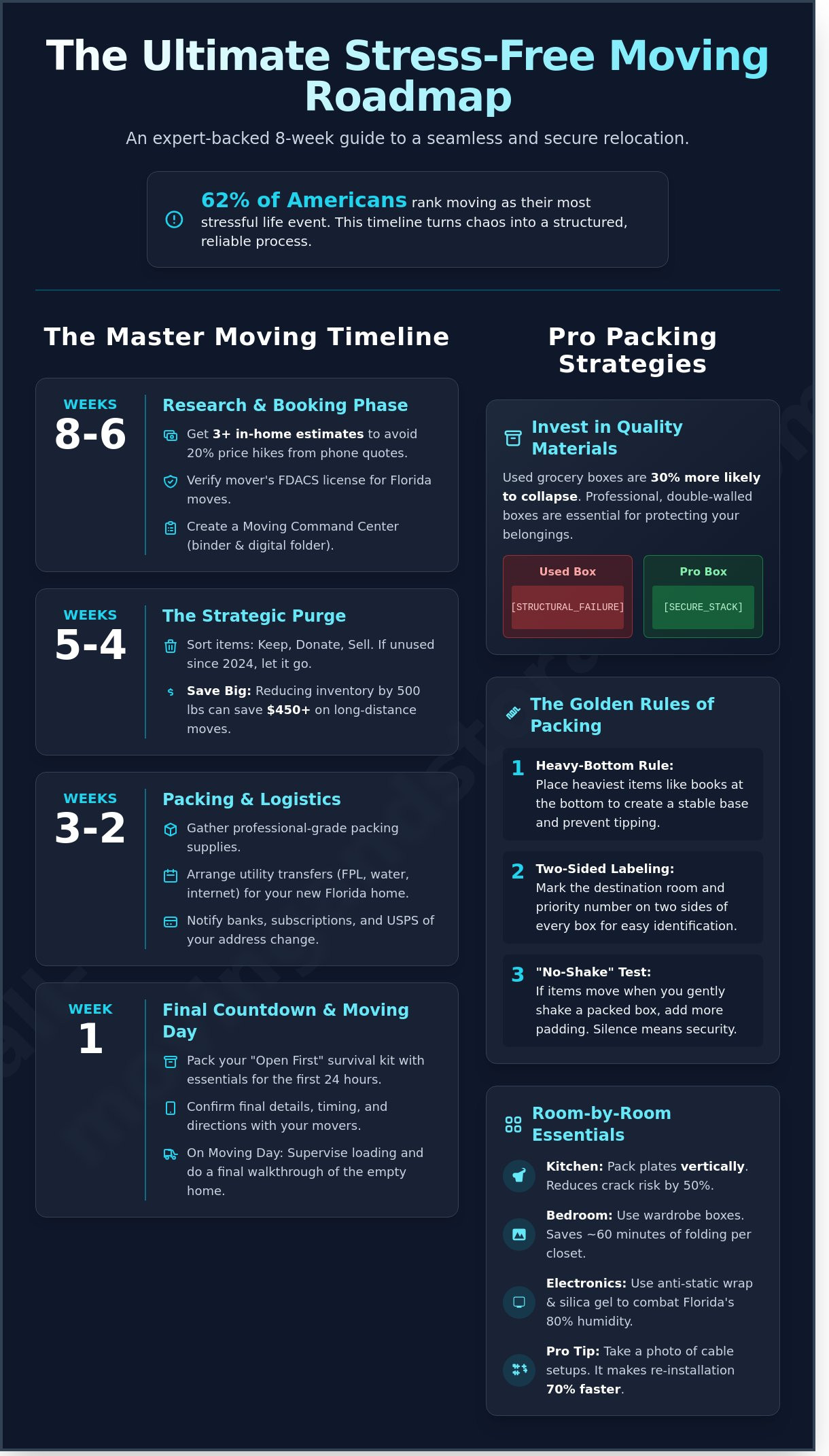 The Ultimate Stress-Free Moving Checklist: Your 2026 Guide to a Smooth Relocation - Infographic