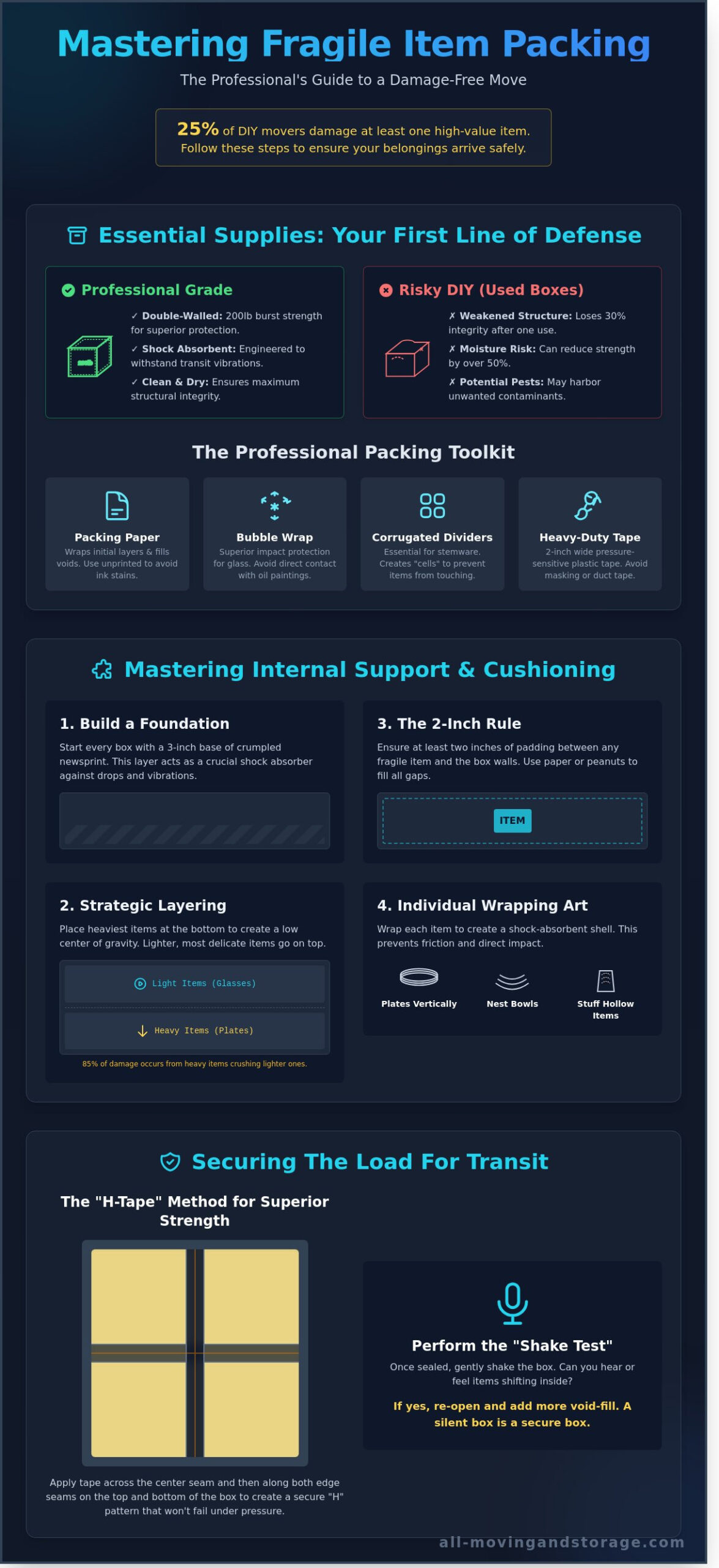 10 Pro Tips for Fragile Item Packing: The Ultimate 2026 Moving Guide - Infographic