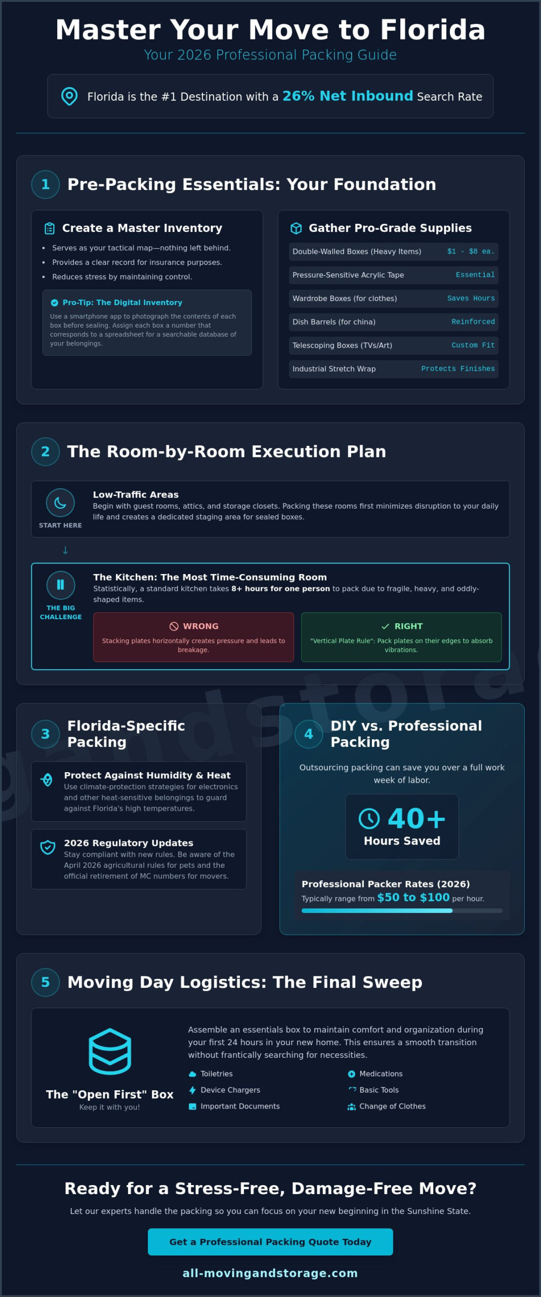 How to Pack for a Move: The Ultimate Professional Guide for 2026 - Infographic