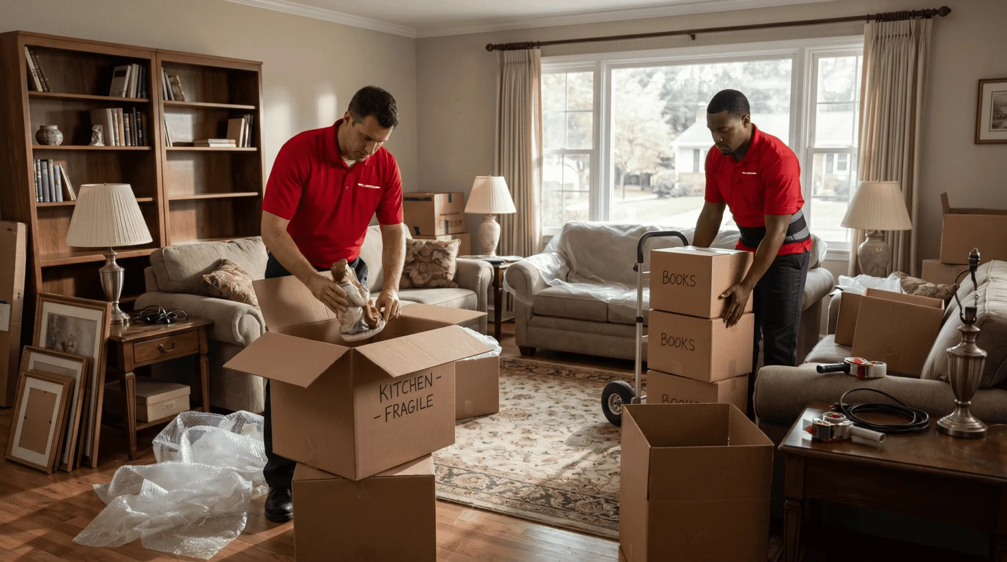 2 movers moving a home